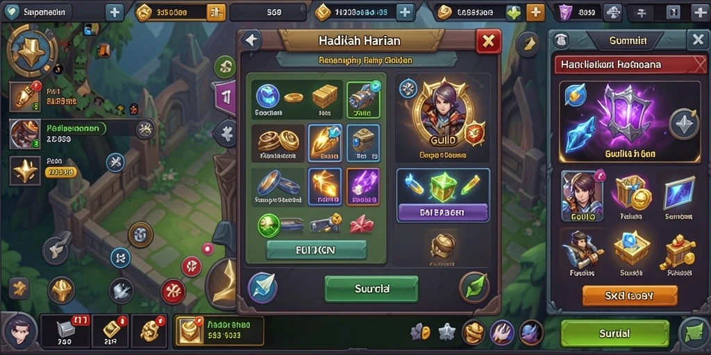 Tangkapan layar menampilkan pertarungan epik dalam game.