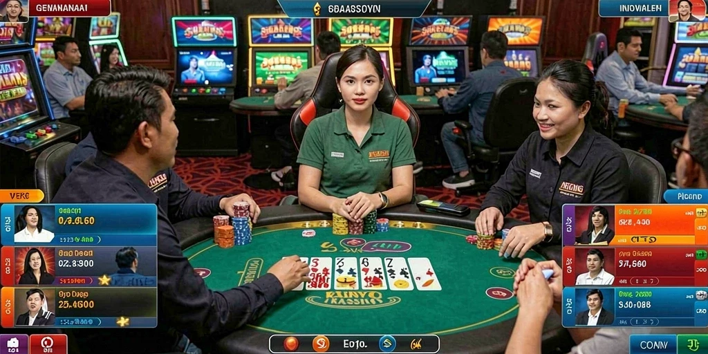 Tampilan utama aplikasi dengan berbagai pilihan permainan slot.