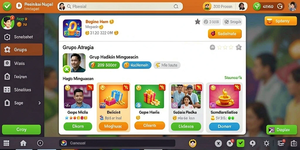 Tampilan menarik dengan pilihan angka yang jelas.